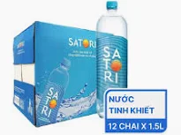 Thùng 12 chai nước tinh khiết Satori 1.5l